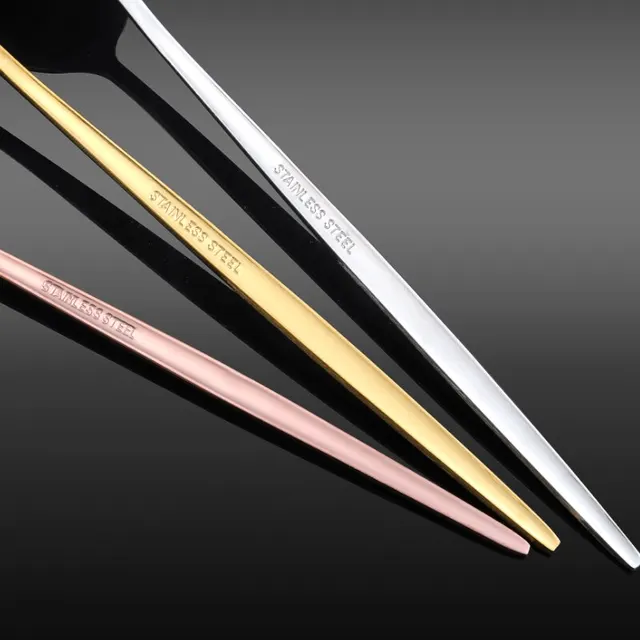 4Pcs Golden Cutlery Set Stainless Steel Knife Fork Spoon Tableware Flatware Set Festival Kitchen Dinnerware Gift 5