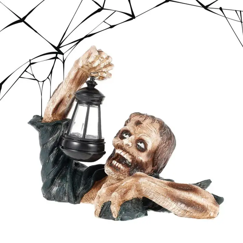 

Halloween Zombie Resin Lantern Realistic Garden Statues Zombie Crawling Out Of Grave Scary Halloween Props For Outdoor Lawn Yard