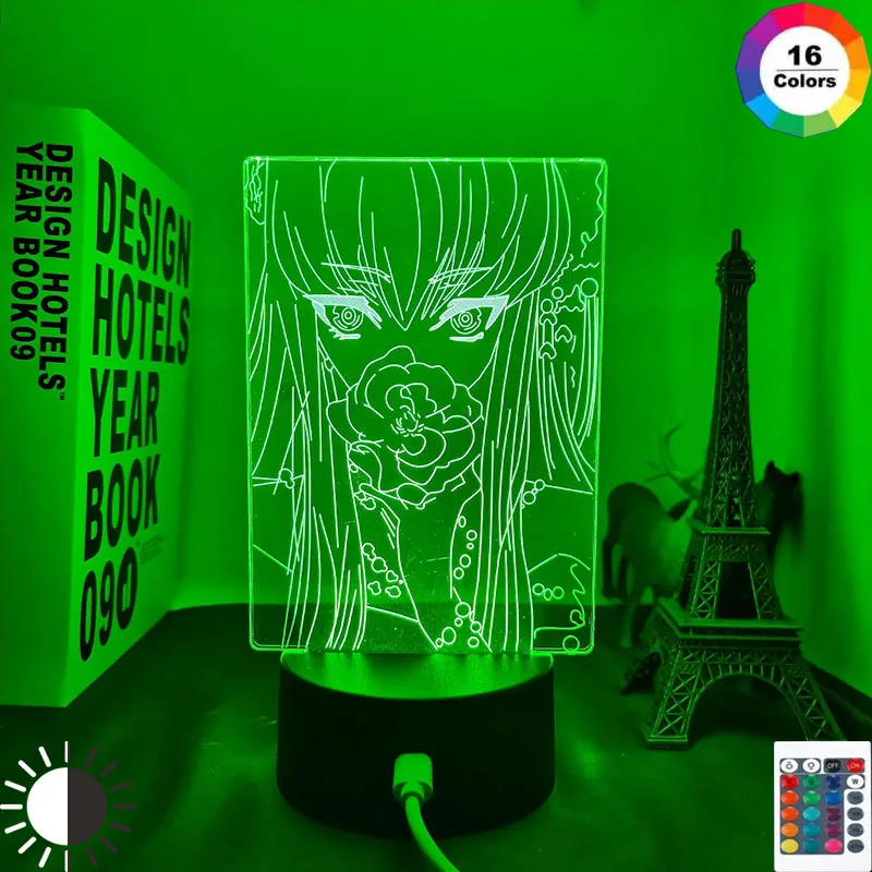 Anime 3d Lamp Code Geass CC for Bedroom Decor Nightlight Birthday Gift Manga Led Night Light Bedside | Освещение