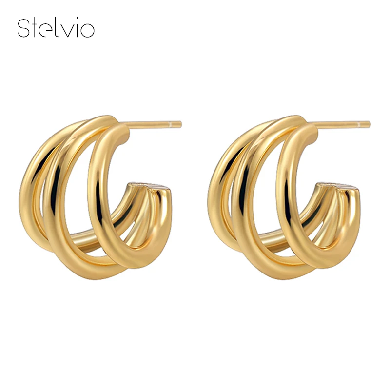 

Женские серьги-гвоздики с-образной формы, серебро 925 пробы