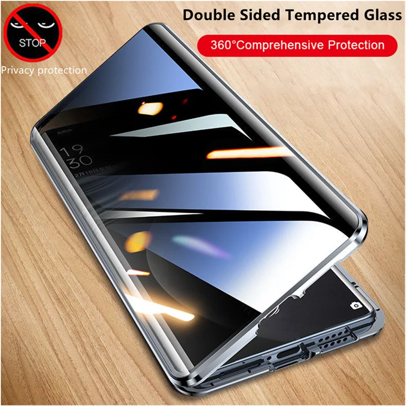 Для Samsung S21 S20 S22 Ultra Note 20 10 9 8 S10 S9 S8 Plus A71 A51 антишпионский Магнитный двухсторонний