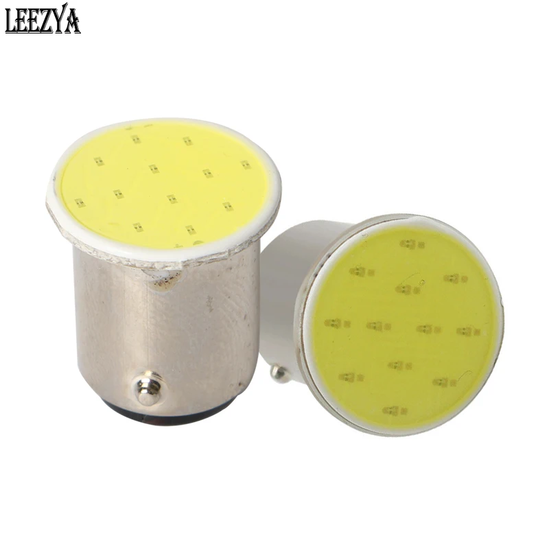 

100x Car LED Bulb P21W 1156 Ba15s 1157 Bay15d Turn Signal Light COB 12SMD White Auto Backup Reverse Parking Brake Tail Lamp 12V