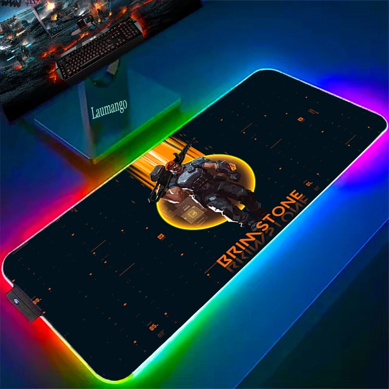 

Rgb Big Mouse Pad Computer Mat Anime Accessories Valorant Desk Carpet Laptop Gamer Deskpad Pc Gaming Computers Mousepad Cute Xxl