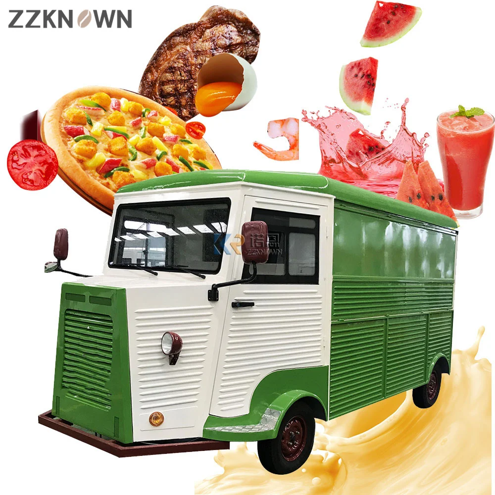 

Mobile electric Food cart Hot Dog Truck Street Shopping Ice Cream carts Customized Retro Coffee Van Beer Bar
