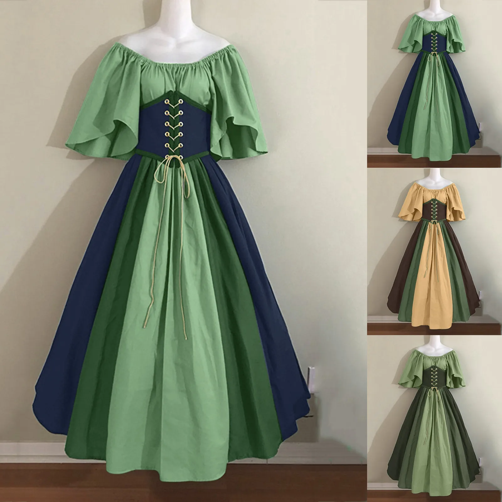 

Женское длинное платье в стиле ретро