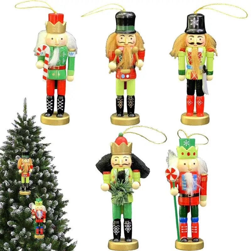 

Новогодний декоративный гайковёр 6 шт. деревянный гайковёр подвесные украшения набор праздничный гайковёр фигурки гайковёр украшение для ...