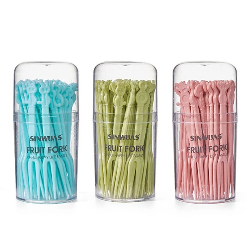 

50 шт./упаковка, пластиковые зубочистки для пищевых продуктов