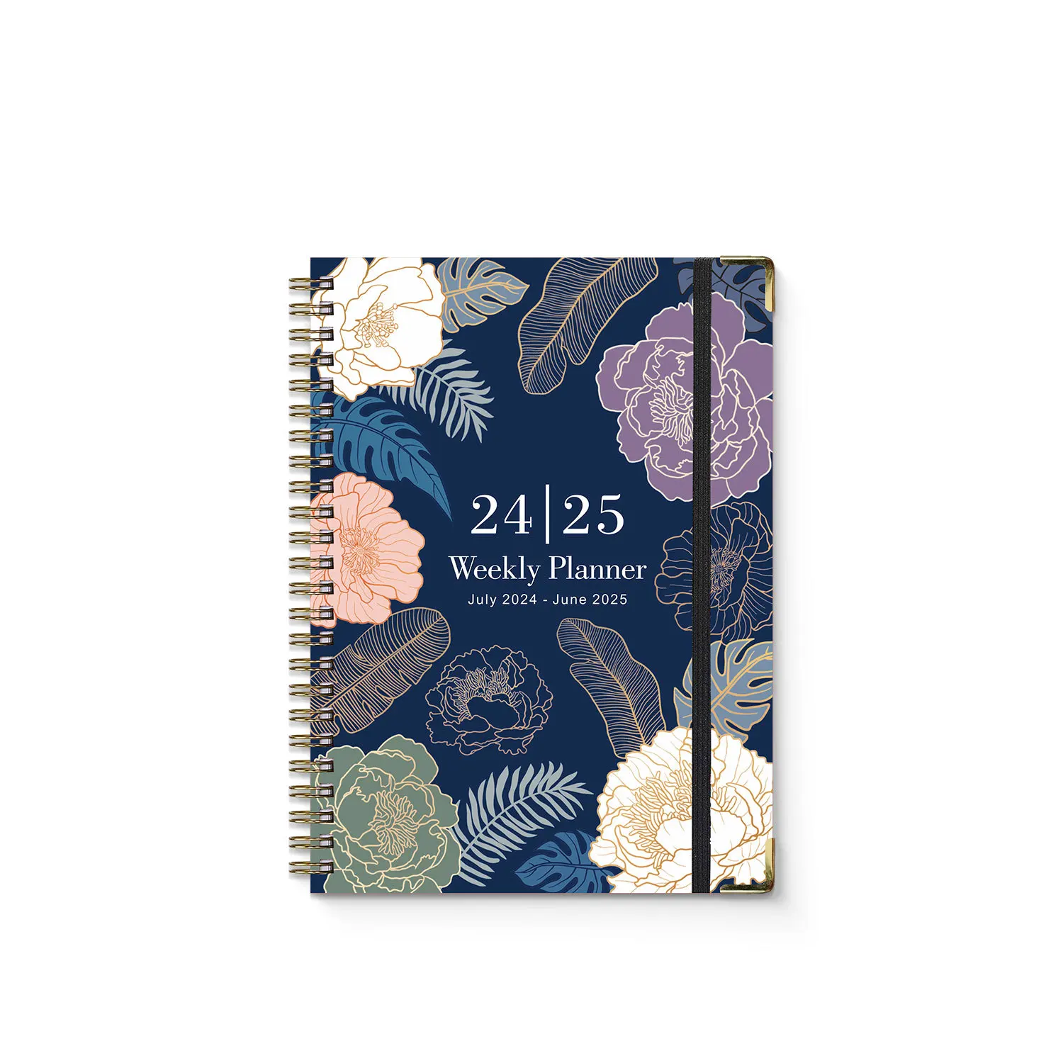 Яркий цветочный дневник английский блокнот 2024-2025 план еженедельный ежемесячный