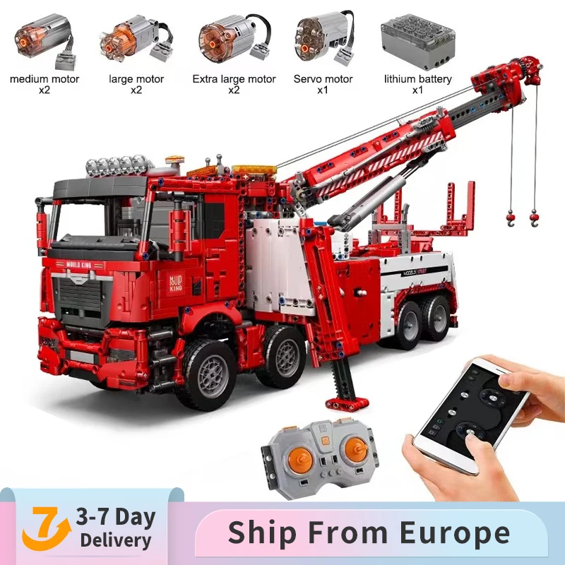 

Техник, Радиоуправляемый пожарный автомобиль, строительный кран, модель грузовика, строительные блоки, кирпичи, дистанционное управление, ...