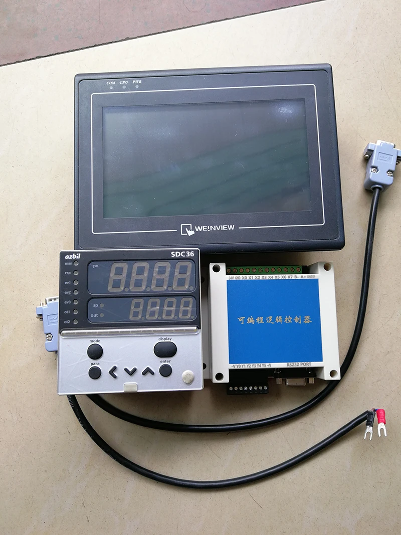 

ACF Repair LCD screen equipment pulse pressing machine control system touch screen temperature controller PLC logic controller