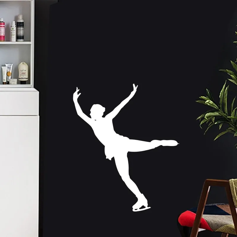 Наклейка на стену для фигурного катания наклейка автомобиль плакаты лыжах