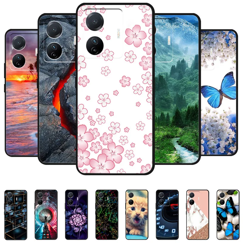 Силиконовый чехол для Vivo T1 Pro мягкий из ТПУ iQOO Z6 S15e модный противоударный защитный