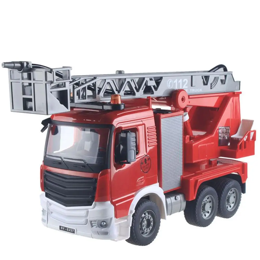 

1:20 Double E E227 Car Model Water Sprayer Simulation Engineering Vehicles Manual Inertial Fire Trucks with Sound Toys Children