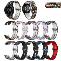 20mm gapless strap for samsung galaxy watch 4 classic 46mm 42mm bracelet galaxy watch 4 44mm 40mm silicone printed pattern strap