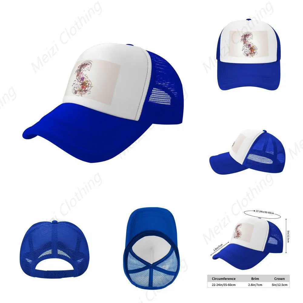 Кепка-грузовик с принтом музыкальной ноты бейсболка солнцезащитный козырек