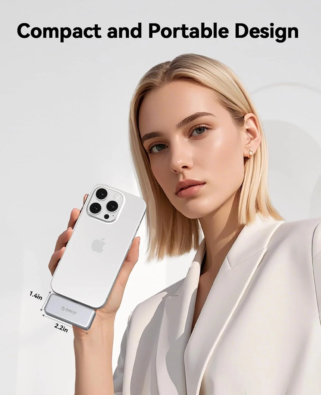 Фото ORICO FlashPod 1 ТБ MINI Магнитный портативный SSD-накопитель с прямым разъемом для iPhone 15 16 серий, планшетов, ноутбуков №5