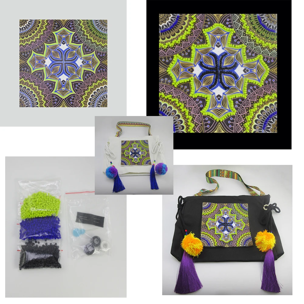 Мандала в богемном стиле хиппи винтажный набор для самостоятельной сборки