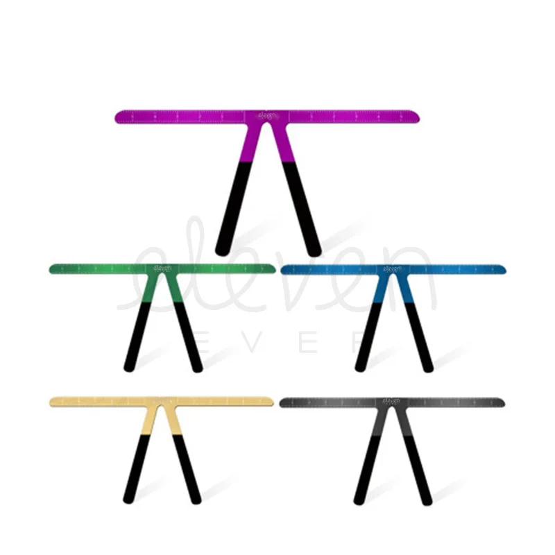 1 шт. профессиональная трафаретная линейка для измерения бровей трехточечная