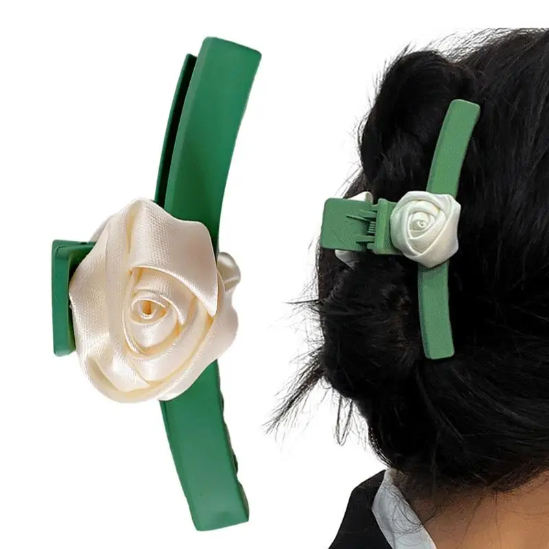 

Floral Barrette Clip Nonslip Grip Clamp For Thick And Long Hair Cute Clip Claw For Girls Hairstyle Barrettes For Dancing Dating