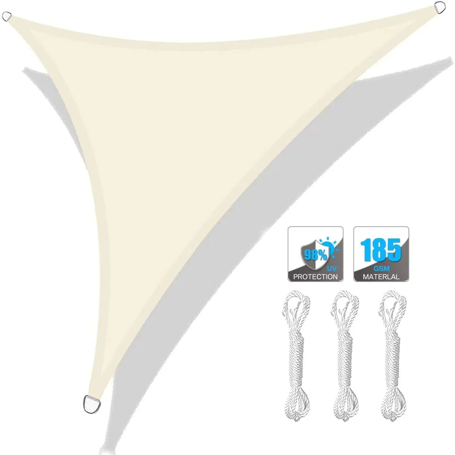 

Треугольный тент-парус HDPE 5х3 м для улицы