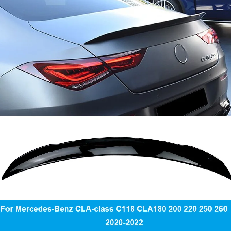 

ABS Glossy Rear Trunk Spoiler Wings For Mercedes-Benz CLA-class C118 2020 2021 2022 Spoiler CLA180 200 220 250 260 Tail Wing