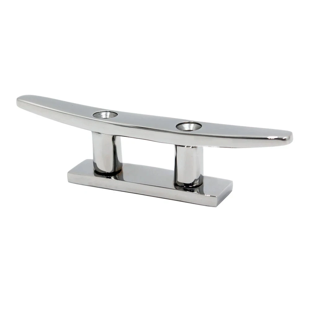 

8 Inch High Quality 316 Stainless Steel Polished Combo Mooring Cleat Strong 200mm Boat Cleat For Marine Boat Yacht Mirror Facade