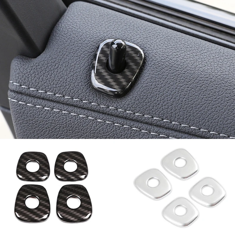 

For BMW X3 X4 G02 G01 18-21 4x Carbon Fiber Color Door Lock Pins Pin Cover Trim Auto Inner Accessories Car Interior Accessories