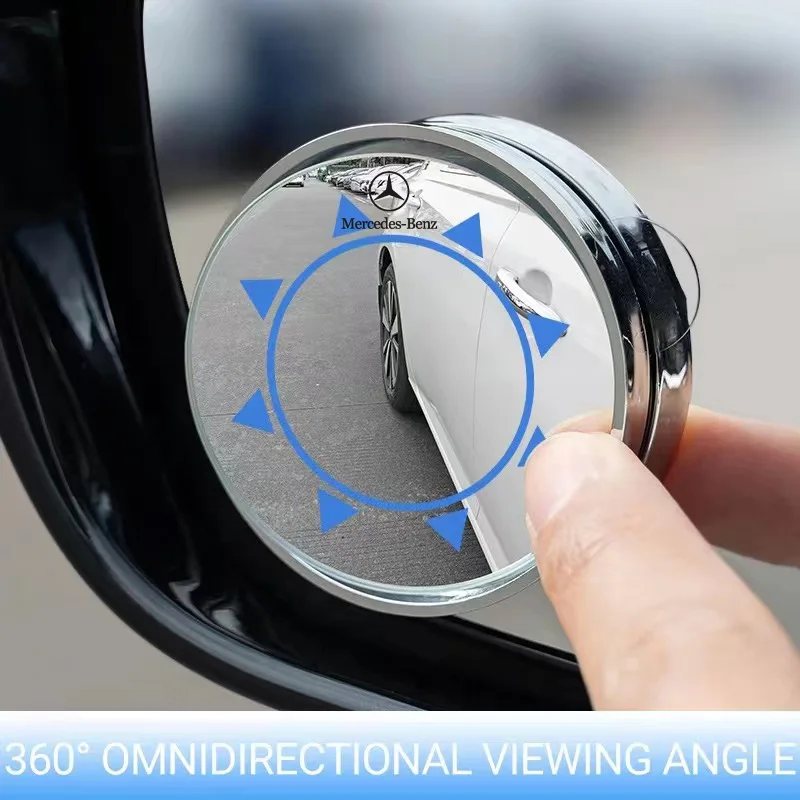 Автомобильное зеркало заднего вида на присосках 360 для слепых зон дополнительное