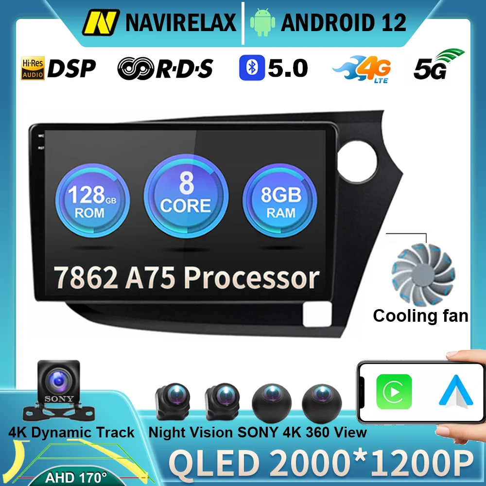 

Автомобильный радиоприемник 9 "Android 12 для HONDA vision 2009 - 2014 RHD навигация GPS QLED WIFI DSP Carplay мультимедийный плеер Авто Стерео DVD
