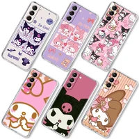 kuromi clear case for samsung galaxy s22 s20 fe s21 5g s10 s9 plus note 10 20 lite transparent soft phone cover