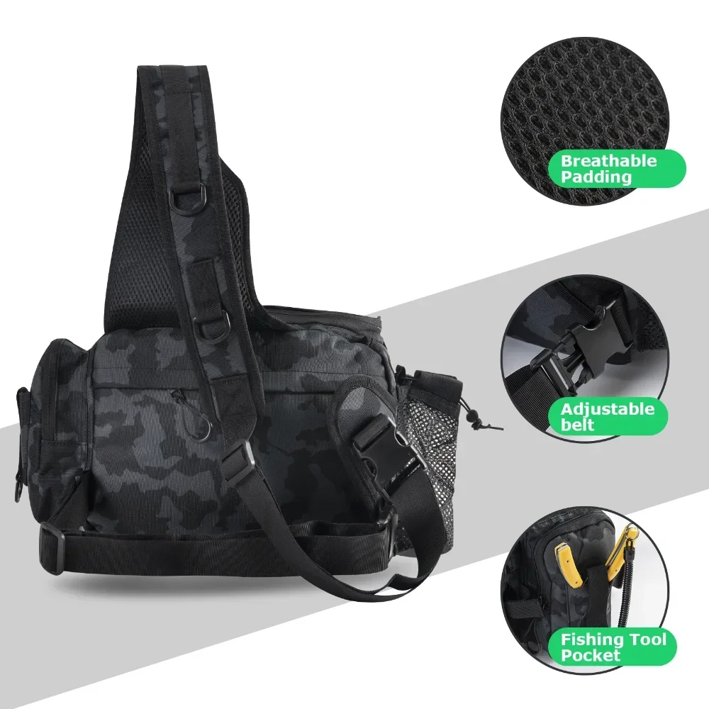 Новая брендовая сумка для рыболовных снастей многофункциональная через плечо с