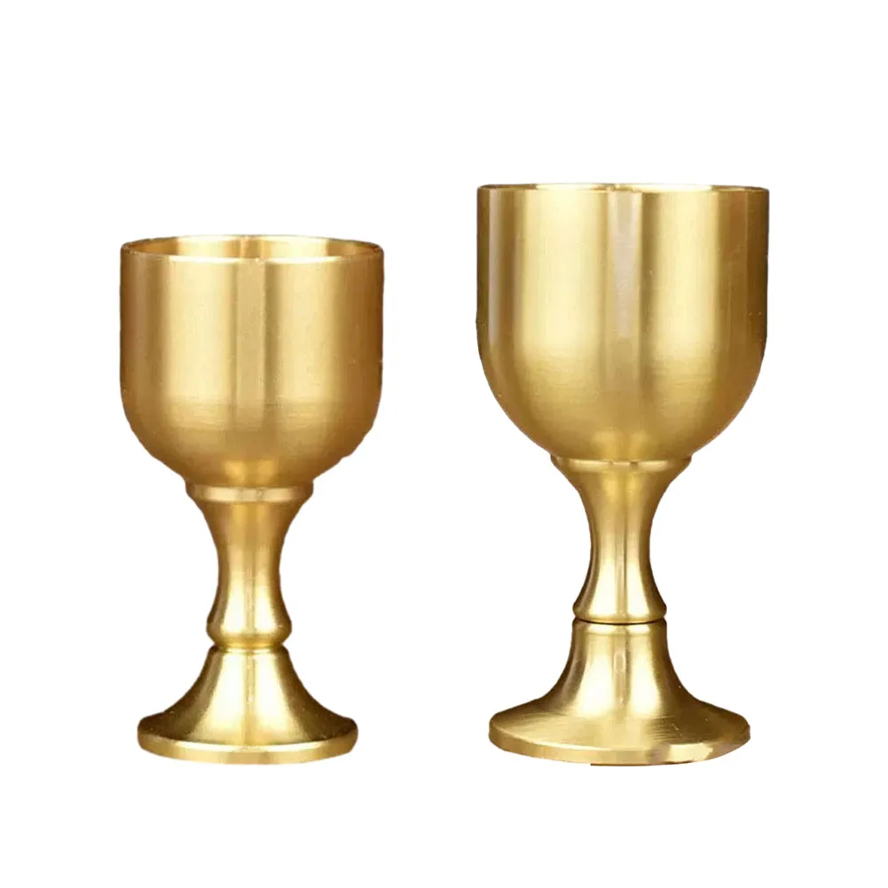 Vintage Brass Wine Glass Gold Goblet Drinking Liquor Tumbler Cup Mug Cocktail Whiskey Beverage Tumbler Cup For Party Accessories