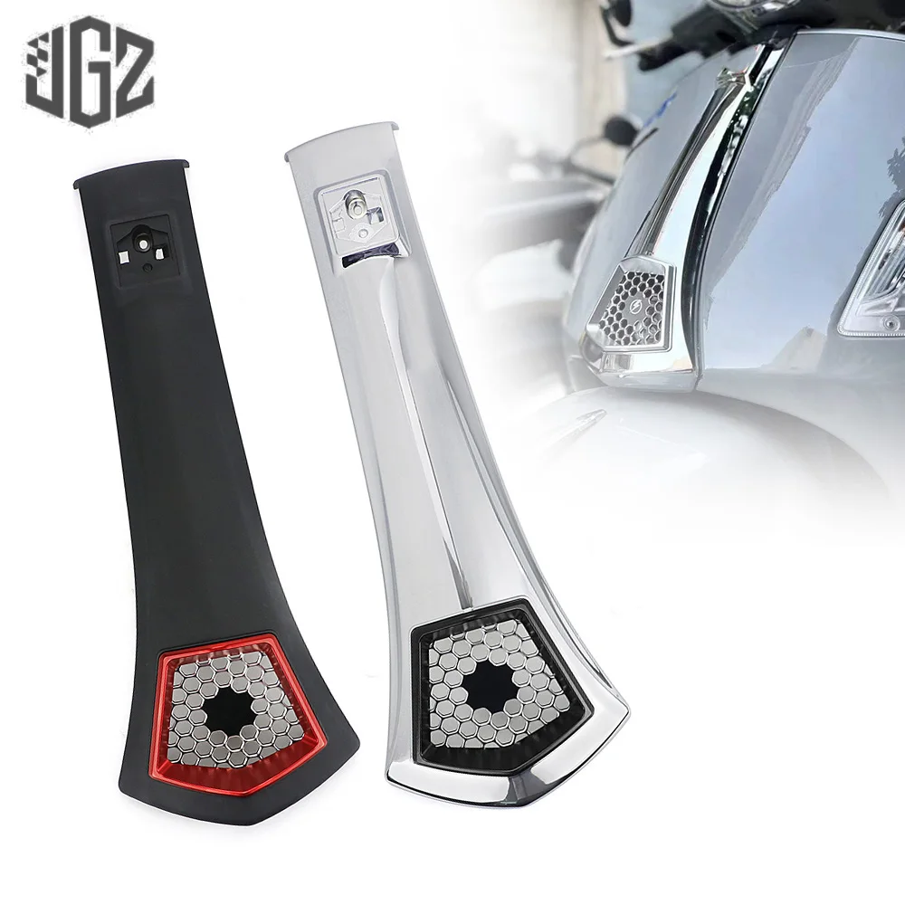 

Motorcycle ABS CNC Aluminum Head Fairing Cover Front Tie Bracket Shell Badge for VESPA GTS GTV 250 300 2019 - 2021 Accessories