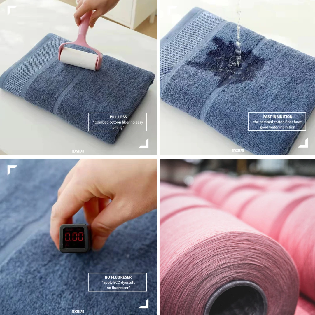 10 шт. набор полотенец для рук из чесаного хлопка 32S