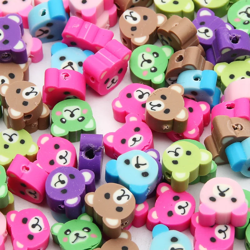 

Бусины из полимерной глины в виде животных, 20 шт.