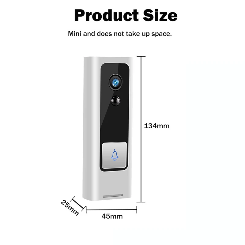 

Беспроводной дверной звонок X2 с Wi-Fi, уличный дверной звонок, водонепроницаемый, IP65, батарея, домофон, камера для умного дома, Google Alexa