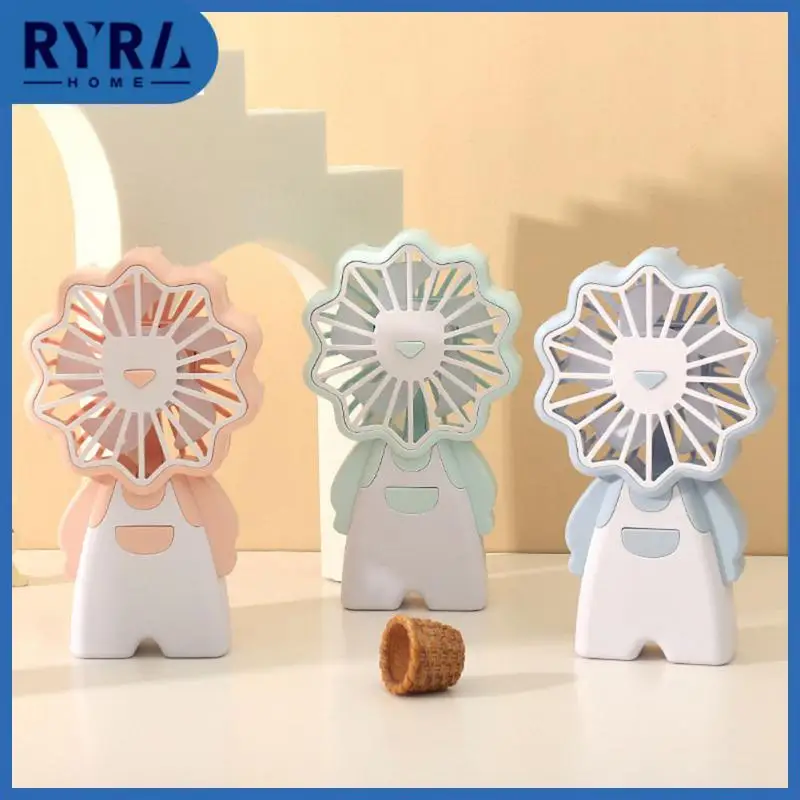 

Three-speed Adjustment Air Conditioning Pocket Cooling Fan Five Blades Desktop Handheld Fans Stronger Wind Outdoor Small Fan