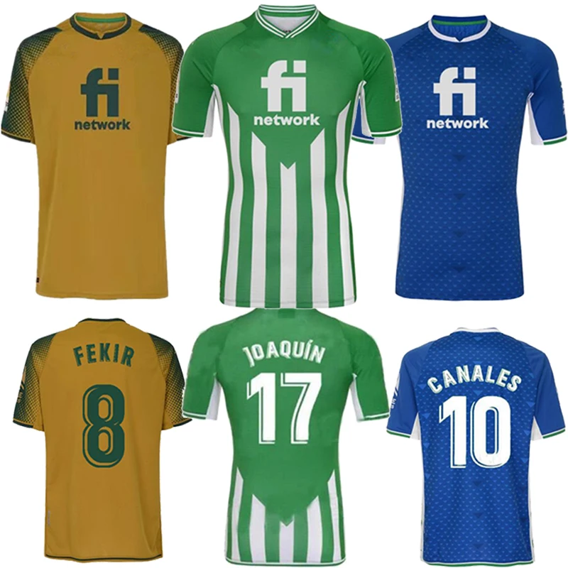 

New 2021 2022 Top Thai Betis Shirts 21 22 JOAQUIN BARTRA CANALES TELLO FEKIR Customized home away third Men's Football Shirts