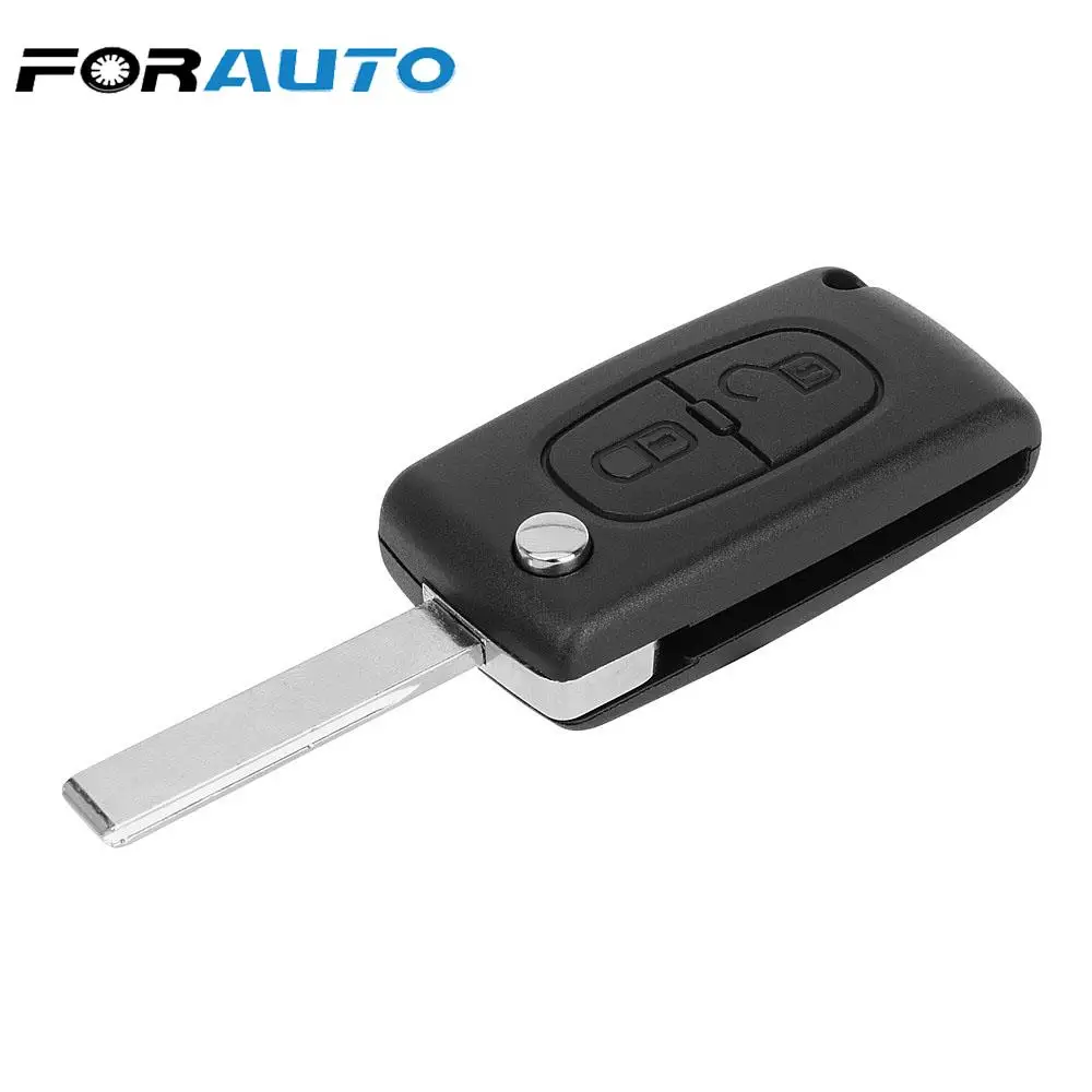 

FORAUTO 2 Button Car Key Shell Telecontrol Car Replacement Parts For Peugeot 307 408 308 3008 For Citroen C6 Replacement