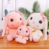 sweet pink lop eared bunny plush soft stuffed toy animals rabbit sleeping cartoon pillow doll birthday gift for children kids