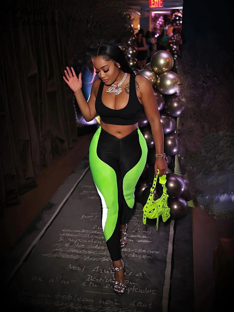 

Новинка 2022, Женские Штаны Для Йоги Whatiwear, для бега, спорта, фитнеса, тренировок, облегающие универсальные полосатые штаны с принтом, трендовы...