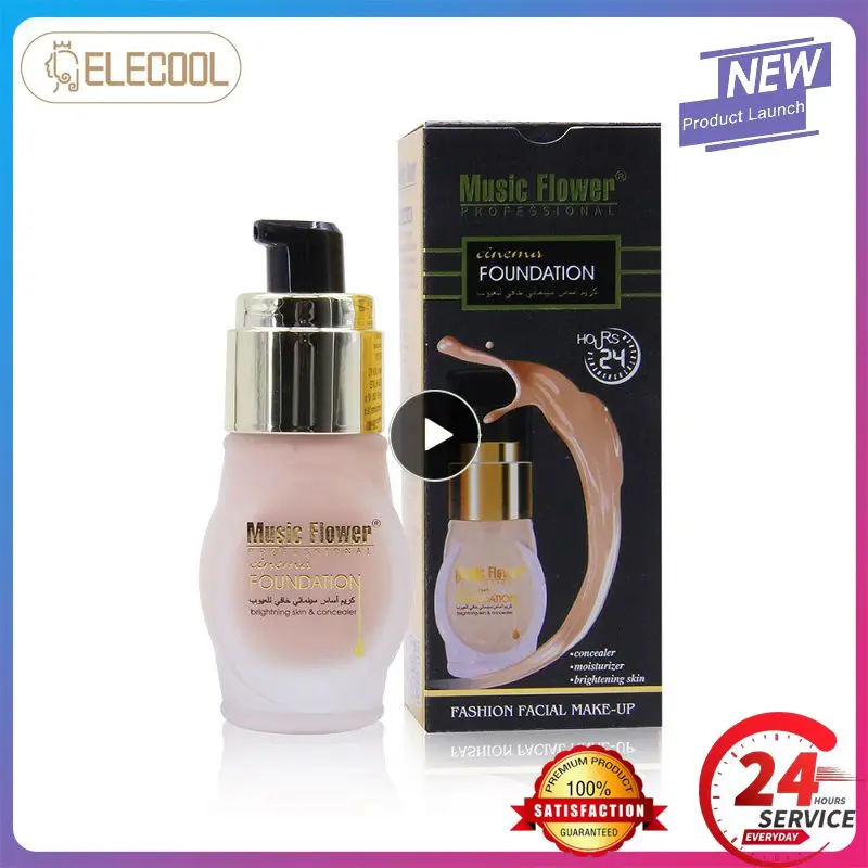 

Music Flower Liquid Foundation Face Base Makeup Moisture Covering Concealer Oil-control Easy To Wear Waterproof Isolation Cream