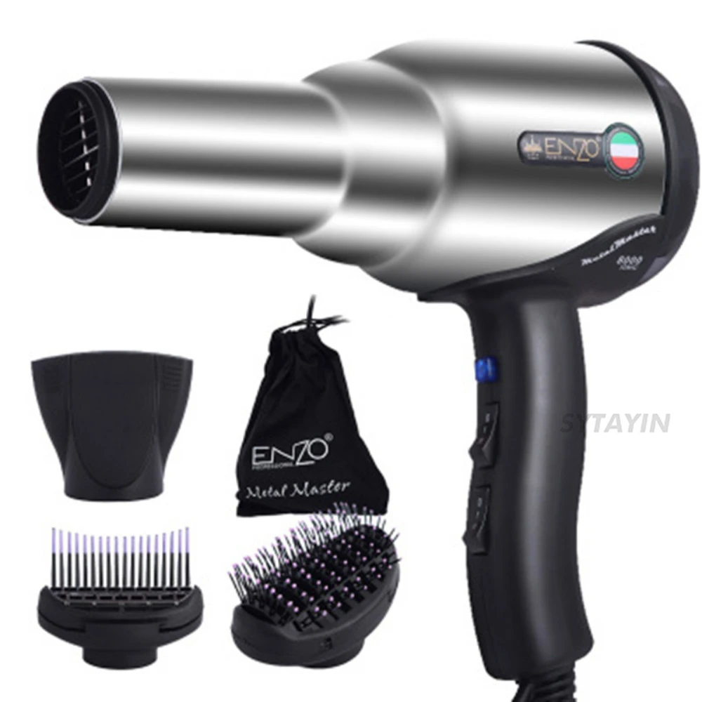 8000W Metal Body Salon Professional Hair Dryer 5 Gears Strong Wind Anion Hairs Dryer Personal Hair Care With Nozzle Blow Drier images - 6