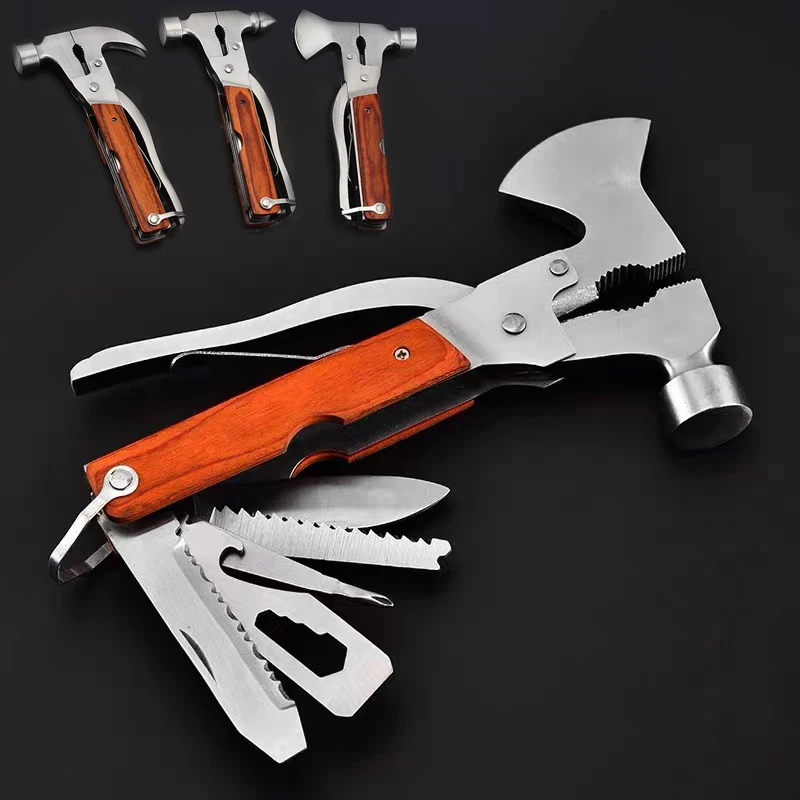 

Multifunctional Safety Hammer Outdoor Camping Survival Tools Axe Pliers Pliers Stainless Steel Screwdriver Hatchet Hammer Plier