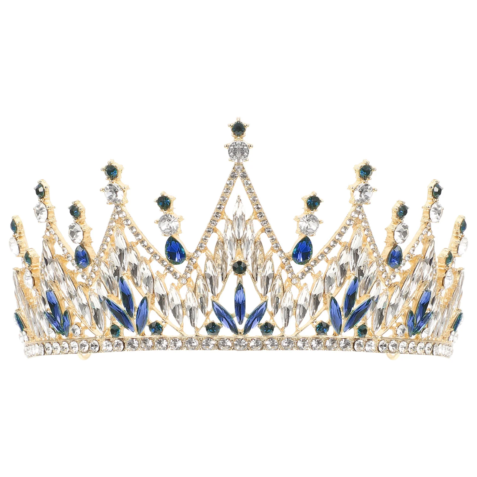 

Baroque Style Bride Crown Wedding Bridal Tiara Rhinestone Crown Party Headdress