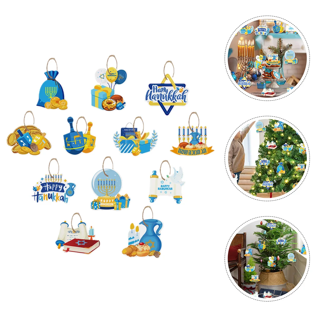 

Hanukkah Hanging Ornament Paper Decor Party Supplies Ornaments Decorations Holiday Pendant Sign