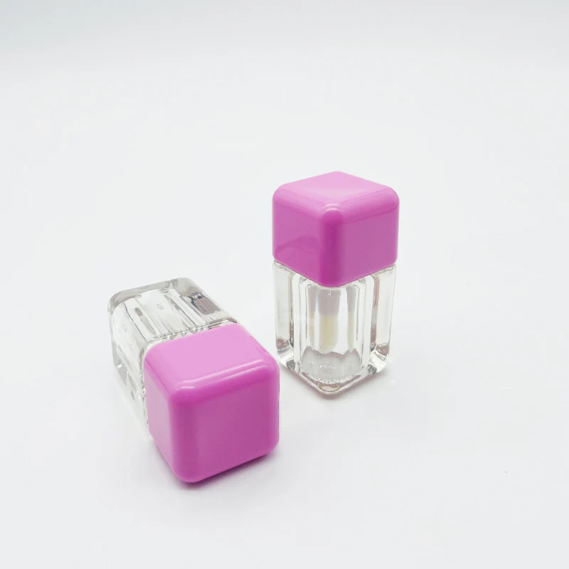 Мини квадратная глазурованная трубка для губ в бутылку пластиковая бутылка