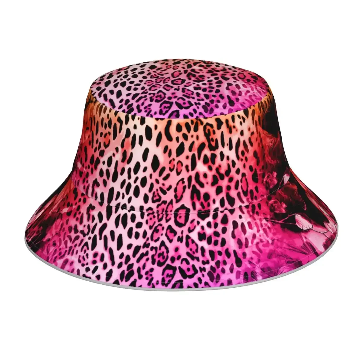 

Панама Светоотражающая с леопардовым принтом, летняя шапка рыбака, складная солнцезащитная Кепка для мужчин и женщин