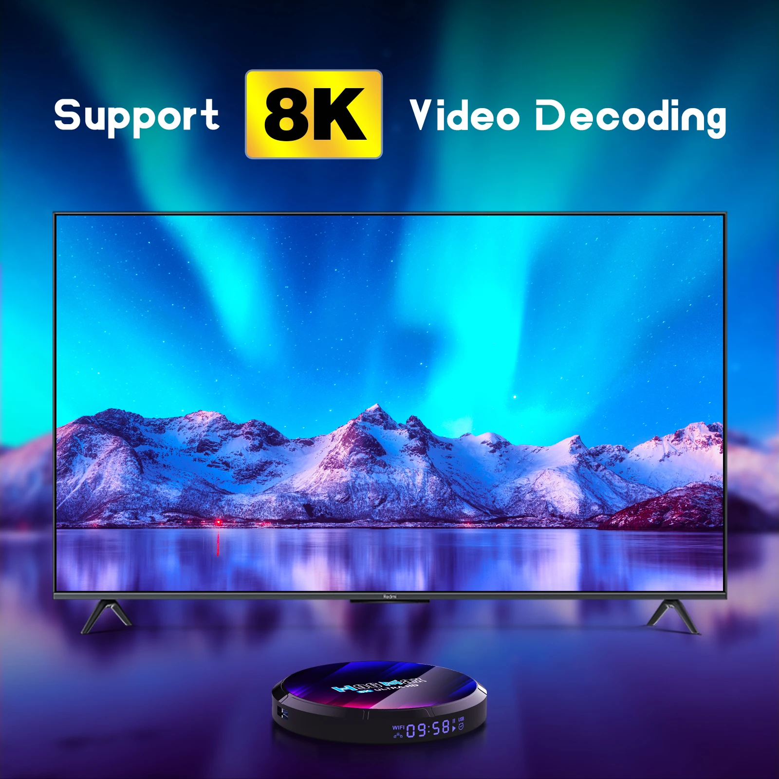 Фото ТВ-приставка Smart TV Box на Android 13 RK3528 с поддержкой AV1, 8K, 4K, Wi-Fi 6, BT5.0, DDR3, SPDIF OUT, 100M/LAN, медиаплеер, TVBOX, unitv, iptves №5