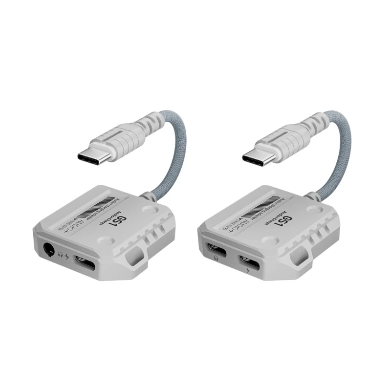 Портативный адаптер-переходник USB C на 3 5 мм и тип подача питания 60 Вт быстрая